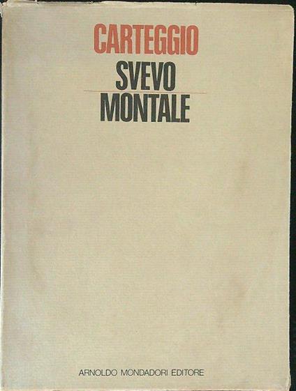 Carteggio - Svevo - copertina