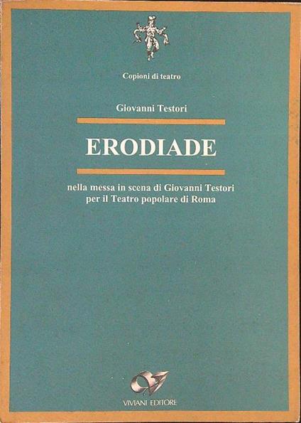 Erodiade - Giovanni Testori - copertina