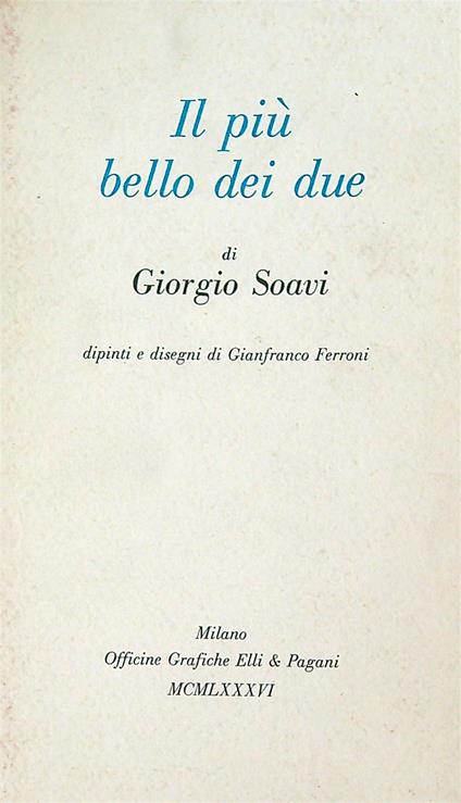 Il piu bello dei due - Giorgio Soavi - copertina
