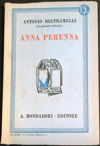 Anna Perenna - Antonio Beltramelli - copertina