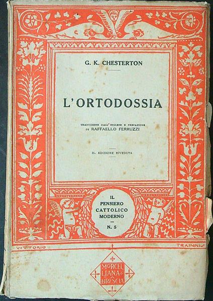 L' ortodossia - G.K. Chesternon - copertina
