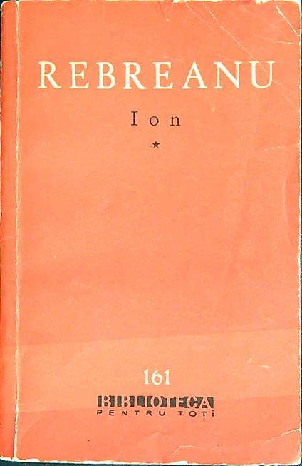 Ion vol 1 - Rebreanu - copertina