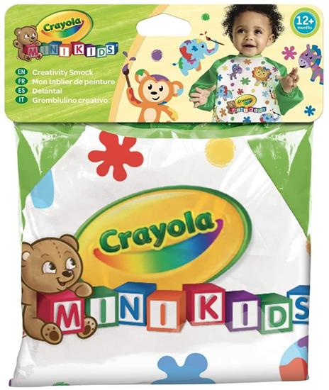 CRAYOLA- Grembiulino a Maniche Lunghe per Proteggere I Vestiti, età da 12 Mesi, Peso Fino a 17 kg, per Asilo e Tempo Libero, 25-3940 - 2