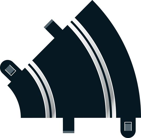 Radius 1 Curve 45O X 2