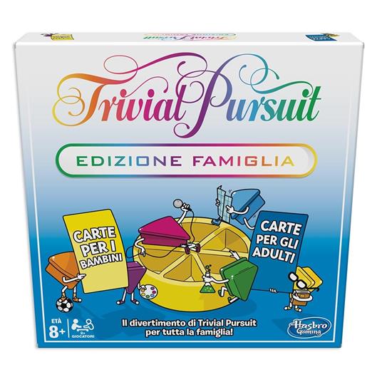 Trivial Pursuit Edizione Famiglia, gioco da tavolo per serate in famiglia,  serate quiz, dagli 8 anni in su - Hasbro - Games - Giochi di abilità -  Giocattoli
