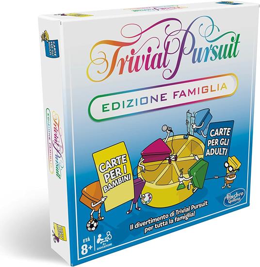 Trivial Pursuit Edizione Famiglia, gioco da tavolo per serate in famiglia,  serate quiz, dagli 8 anni in su - Hasbro - Games - Giochi di abilità -  Giocattoli