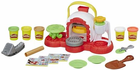 Play-Doh Kitchen Creations - La Pizzeria, playset con 5 vasetti di pasta da modellare - 2