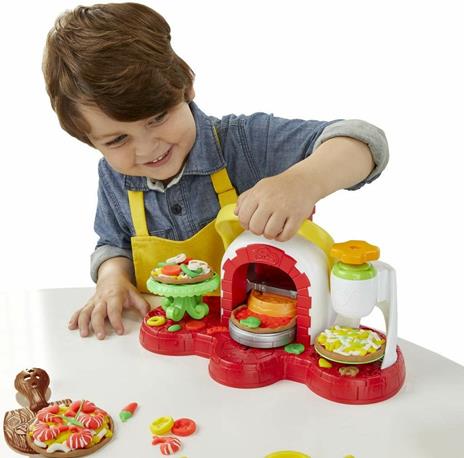 Play-Doh Kitchen Creations - La Pizzeria, playset con 5 vasetti di pasta da modellare - 5