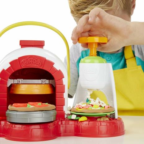 Play-Doh Kitchen Creations - La Pizzeria, playset con 5 vasetti di pasta da modellare - 6