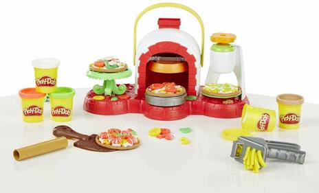 Play-Doh Kitchen Creations - La Pizzeria, playset con 5 vasetti di pasta da modellare - 7