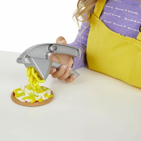 Play-Doh Kitchen Creations - La Pizzeria, playset con 5 vasetti di pasta da modellare - 9