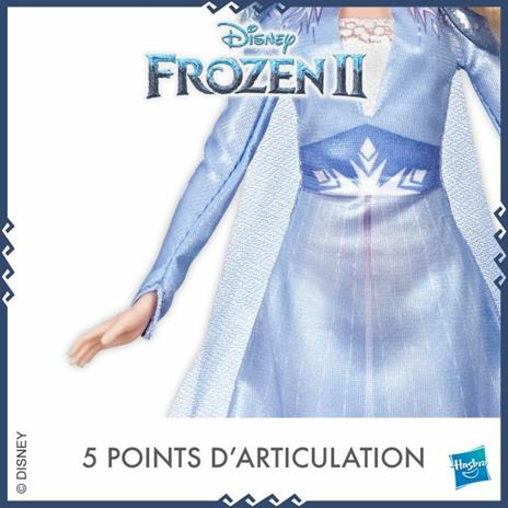 Frozen 2. Elsa (Fashion Doll con capelli lunghi e abito blu, ispirata al film Diensy Frozen 2) - 5