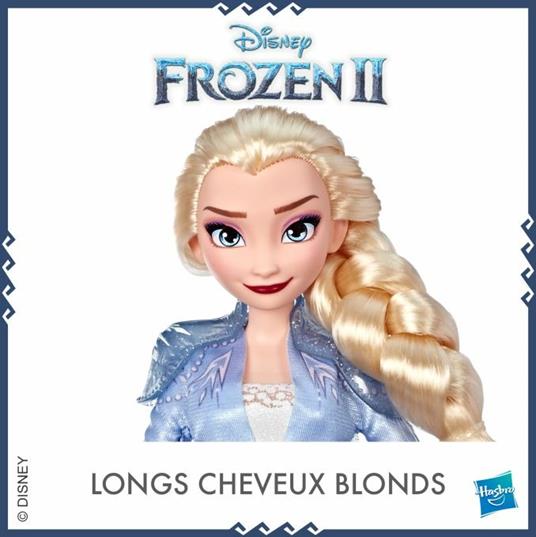 Frozen 2. Elsa (Fashion Doll con capelli lunghi e abito blu, ispirata al film Diensy Frozen 2) - 9