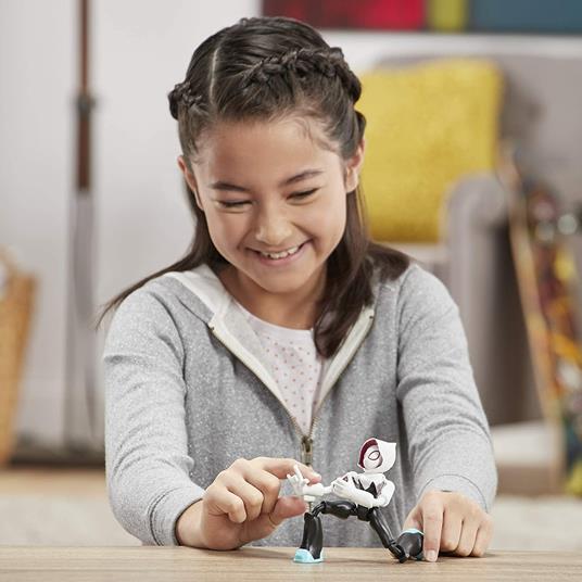 Spider-Man. Ghost-Spider Bend and Flex (Action Figure Flessibile 15cm) - 6