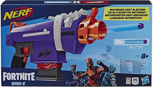 Nerf Fortnite. SMG-E (Blaster motorizzato con clip di 6 dardi, include 6 dardi ufficiali Nerf Elite) - 3