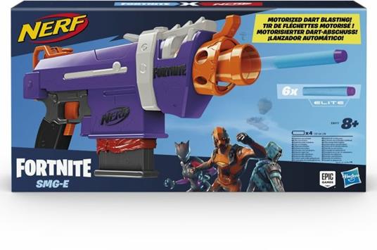 Nerf Fortnite. SMG-E (Blaster motorizzato con clip di 6 dardi, include 6 dardi ufficiali Nerf Elite) - 10