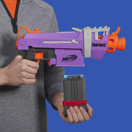 Nerf Fortnite. SMG-E (Blaster motorizzato con clip di 6 dardi, include 6 dardi ufficiali Nerf Elite) - 8