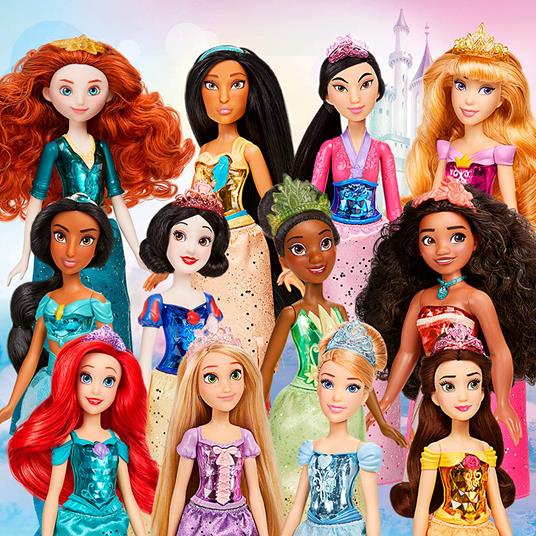 Hasbro Disney Princess Royal Shimmer - Bambola di Belle, fashion doll con gonna e accessori - 6