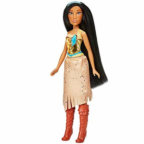 Hasbro Disney Princess Royal Shimmer - bambola di Pocahontas, fashion doll con gonna e accessori