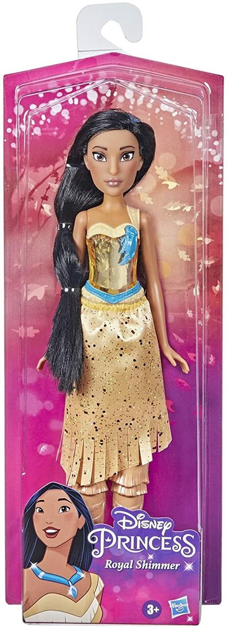 Hasbro Disney Princess Royal Shimmer - bambola di Pocahontas, fashion doll con gonna e accessori - 2
