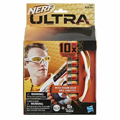 Nerf Ultra 10 Dardi E Occhiali Vision Gear (Ricarica Per Blaster Nerf Ultra Con Incluso Un Paio Di Occhiali Protettivi) - 3
