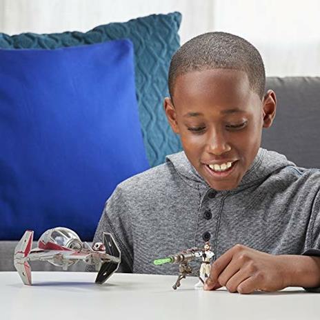 Star Wars Mission Fleet Stellar Class, Obi-WAN Kenobi Jedi e Starfighter, Action Figure Alta 6 cm e Veicolo - 3