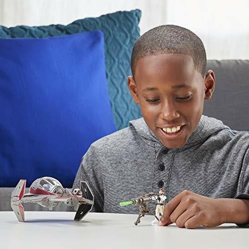 Star Wars Mission Fleet Stellar Class, Obi-WAN Kenobi Jedi e Starfighter, Action Figure Alta 6 cm e Veicolo - 3