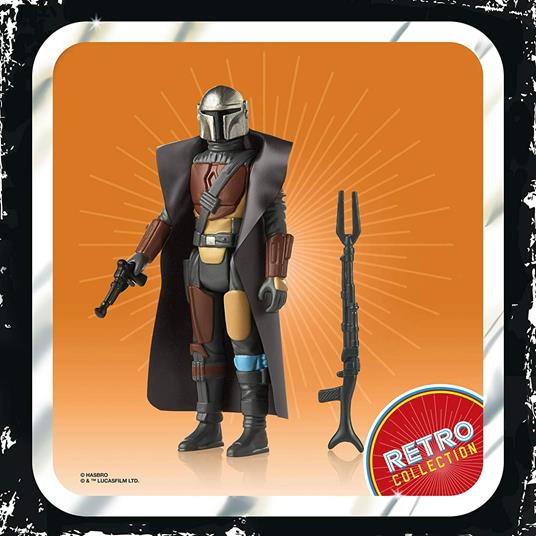 Hasbro Star Wars Retro Collection. The Mandalorian, action figure da collezione da 9,5 cm - 4