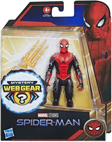 Hasbro Spider-Man -Spider-Man con Tuta Mystery Web Gear Rossa e Nera, Action Figure 15 cm - 3