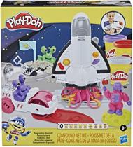 Play-Doh - L'astronave di Play-Doh, playset con rover lunare giocattolo, 8 accessori dello spazio e 10 vasetti di pasta