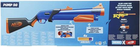Nerf Fortnite - Pump SG Blaster, lancia-dardi mega con azione a pompa, a retroricarica, 4 dardi Nerf Mega - 4