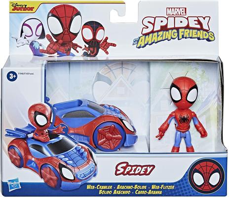 Hasbro Marvel Spidey e i Suoi Fantastici Amici - Spidey e Web-Crawler, action figure e veicolo - 4