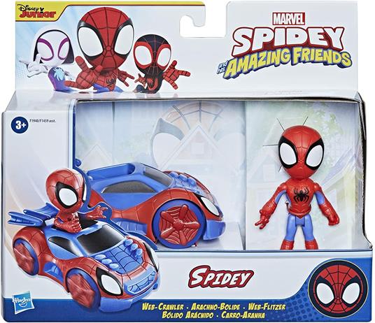 Hasbro Marvel Spidey e i Suoi Fantastici Amici - Spidey e Web-Crawler, action figure e veicolo - 4