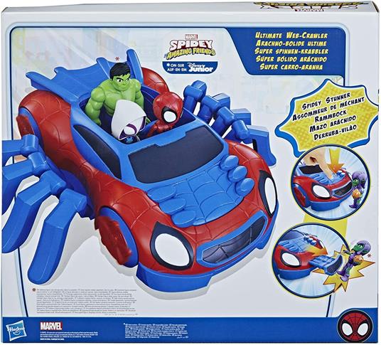 Hasbro Marvel Spidey e i Suoi Fantastici Amici - Ultimate Web-Crawler, include veicolo spara colpi e un personaggio da 10 cm - 4