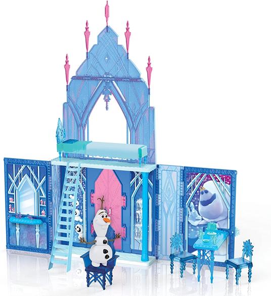 Hasbro Disney Frozen - Il Palazzo di Ghiaccio di Elsa richiudibile con bambole di Elsa e Olaf, castello giocattolo pieghevole - 5