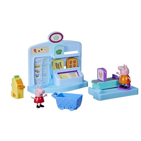 Peppa Pig - Peppa al Supermercato, playset per età prescolare con 2 action figure e 8 accessori - 3
