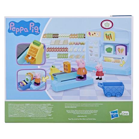 Peppa Pig - Peppa al Supermercato, playset per età prescolare con 2 action figure e 8 accessori - 7