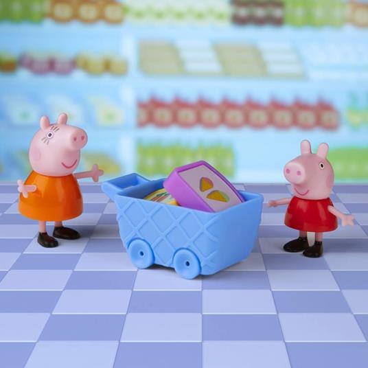 Peppa Pig - Peppa al Supermercato, playset per età prescolare con 2 action figure e 8 accessori - 9