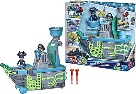 PJ Masks - Super Pigiamini, Il Veliero Volante, playset veicolo per età prescolarecon 2 action figure - 2