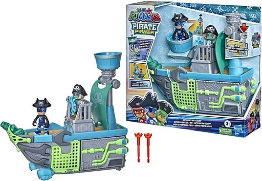 PJ Masks - Super Pigiamini, Il Veliero Volante, playset veicolo per età prescolarecon 2 action figure - 2