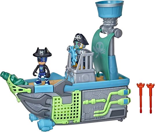 PJ Masks - Super Pigiamini, Il Veliero Volante, playset veicolo per età prescolarecon 2 action figure - 4
