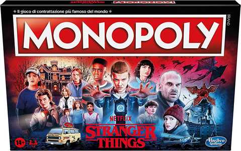 Giocattolo Monopoly - Stranger Things, gioco da tavolo per adulti e adolescenti dai 14 anni in su, da 2 a 6 giocatori Hasbro