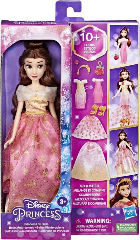 Hasbro Disney Princess- Disney Principesse Life Belle, 10 Combinazioni di Tenuta, Giocattolo per Bambini dai 3 Anni in su - 3