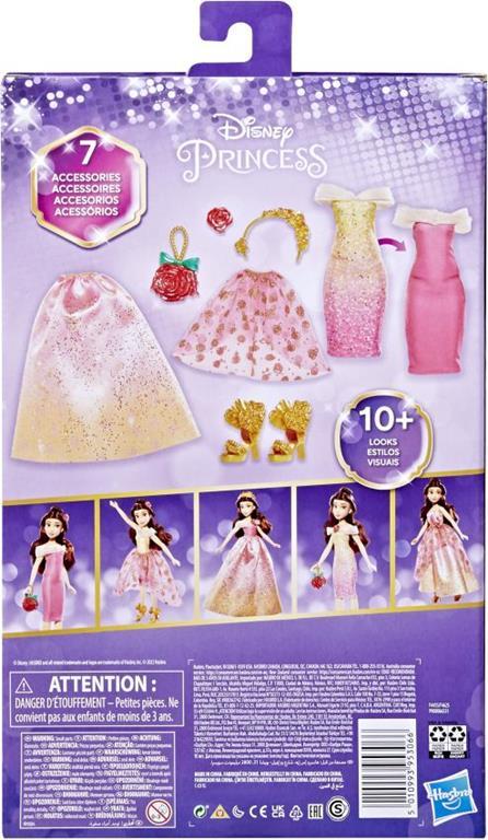 Hasbro Disney Princess- Disney Principesse Life Belle, 10 Combinazioni di Tenuta, Giocattolo per Bambini dai 3 Anni in su - 6