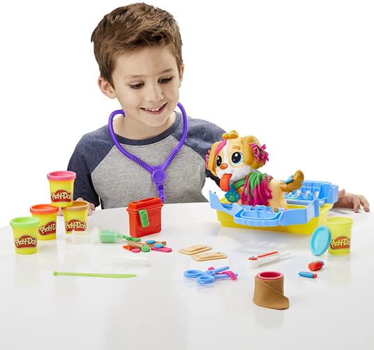 Play-Doh - Set da Veterinario, playset con cane giocattolo per bambini dai 3 anni in su - 4