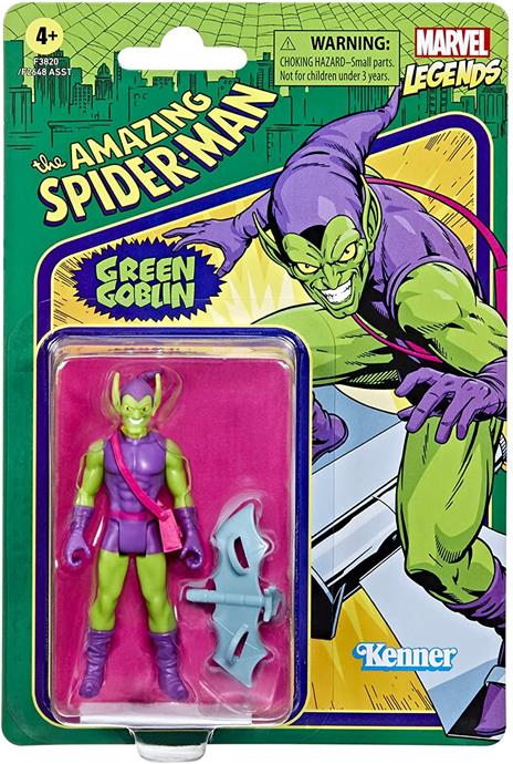 Hasbro Marvel Legends Series, Retro 375 Collection, Green Goblin, action figure collezionabile da 9,5 cm - 2