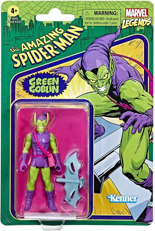 Hasbro Marvel Legends Series, Retro 375 Collection, Green Goblin, action figure collezionabile da 9,5 cm - 2