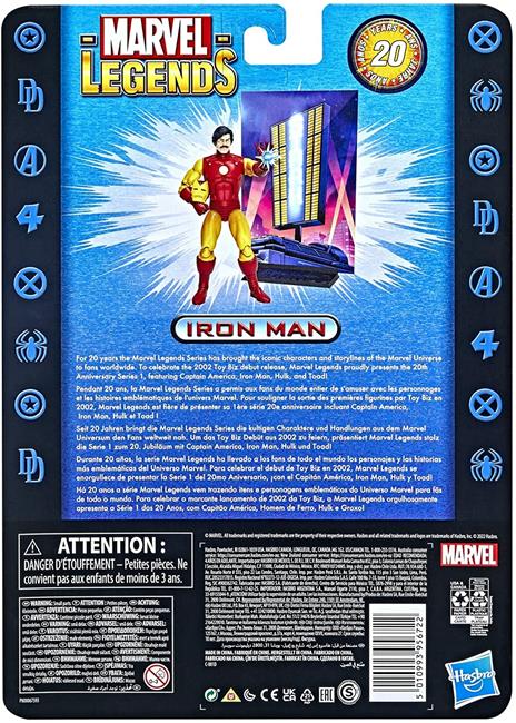 Hasbro Marvel Legends Series, 20th Anniversary Series 1 Iron Man, action figure da collezione da 15 cm - 6