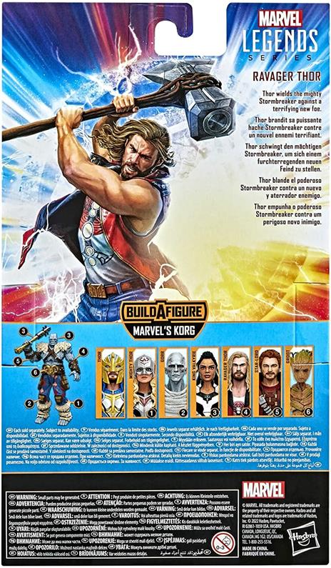 Hasbro Marvel Legends Series, Thor Ravager, action figure da 15 cm, Thor: Love and Thunder - 6