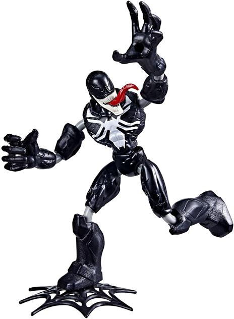 Hasbro Marvel Spider-Man - Bend and Flex Missions, Venom Space Mission, action figure pieghevole in scala da 15 cm